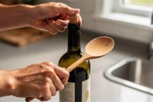 ouvrir une bouteille de vin sans tire-bouchon