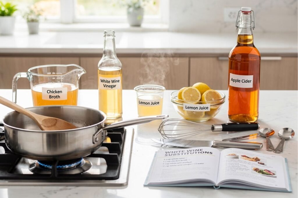 Remplacer le vin blanc en cuisine